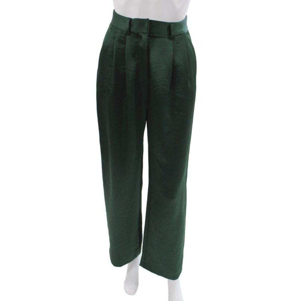 Bec & Bridge Womens Green Dress Pants Button Closure Size 2